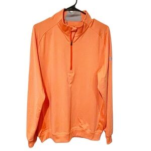 Adidas Climalite Three Stripes Track Men's Size Medium Peach Pullover NEW